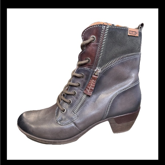 Pikolinos Rotterdam Lace Up Boots Gray Brown EU 37 US 7 S7